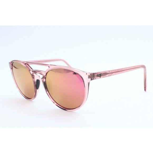 Maui Jim Ah Dang MJ 781-12C Round Polarized Sunglasses Maui Rose Lens 51.5mm (B)